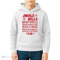 Jingle Bells Biden Smells Funny Republican Christmas Gift Kids Hoodie thumb 4