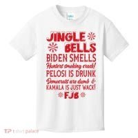 Jingle Bells Biden Smells Funny Republican Christmas Gift Kids T-Shirt thumb 0