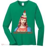 Jesus Birthday Boy Women's Long Sleeve Shirt thumb 0