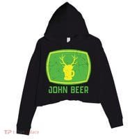 John Beer Beer Gift Beer Lover Crop Fleece Hoodie thumb 0