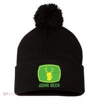 John Beer Beer Gift Beer Lover Pom Pom 12in Knit Beanie thumb 0
