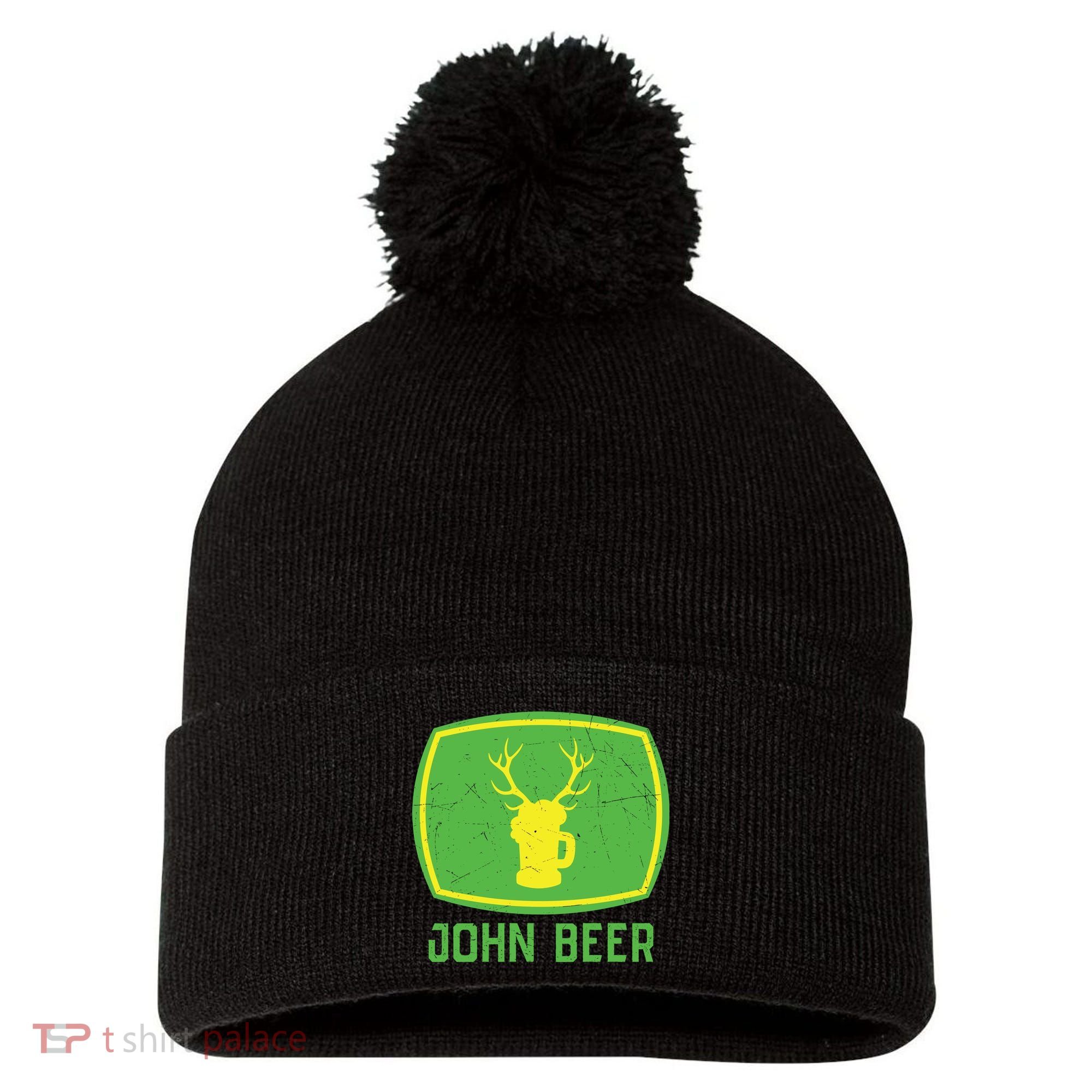 John Beer Beer Gift Beer Lover Pom Pom 12in Knit Beanie