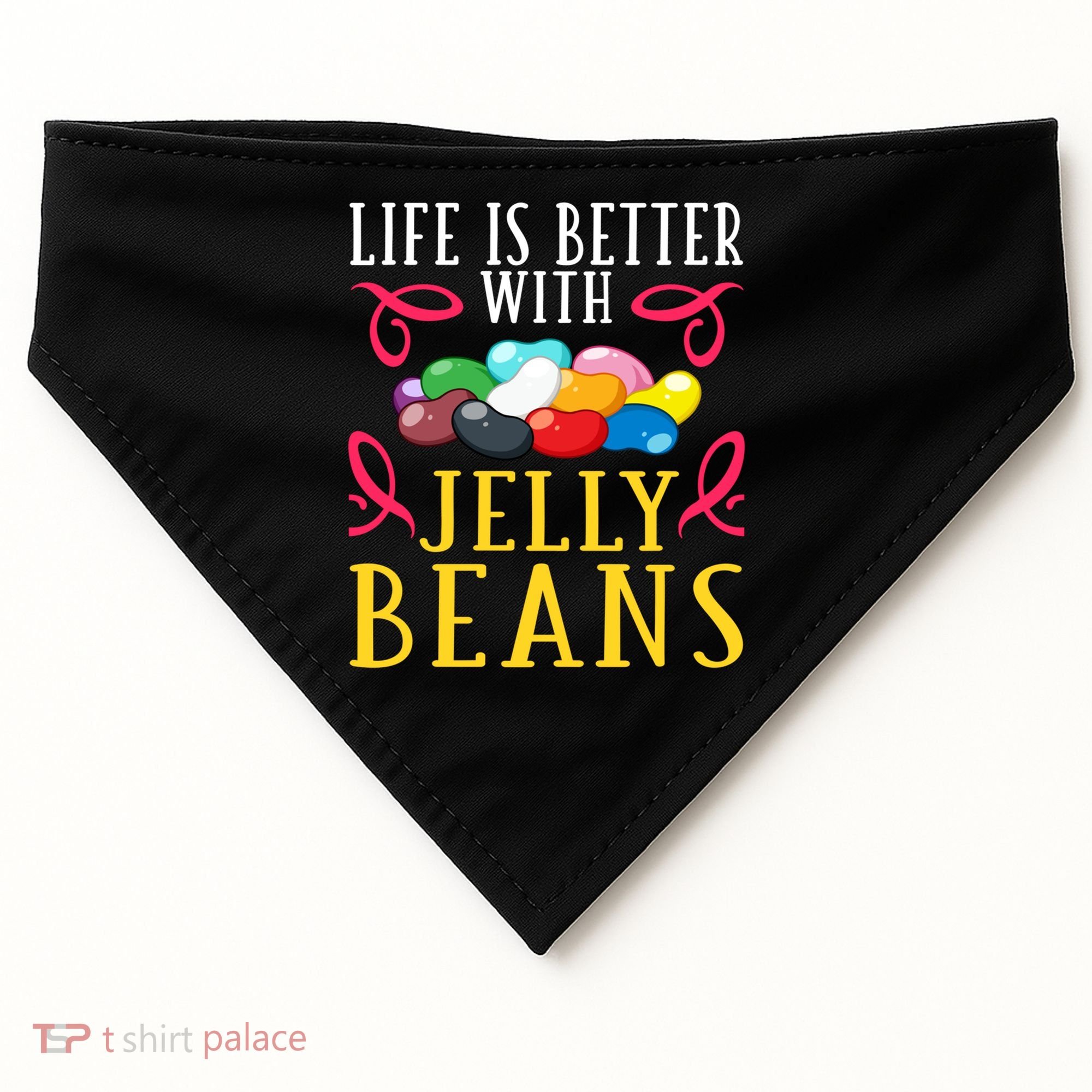 Jelly Bean Candy Beans Vegan Flavors Gift USA-Made Doggie Bandana