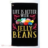 Jelly Bean Candy Beans Vegan Flavors Gift Golf Towel thumb 0
