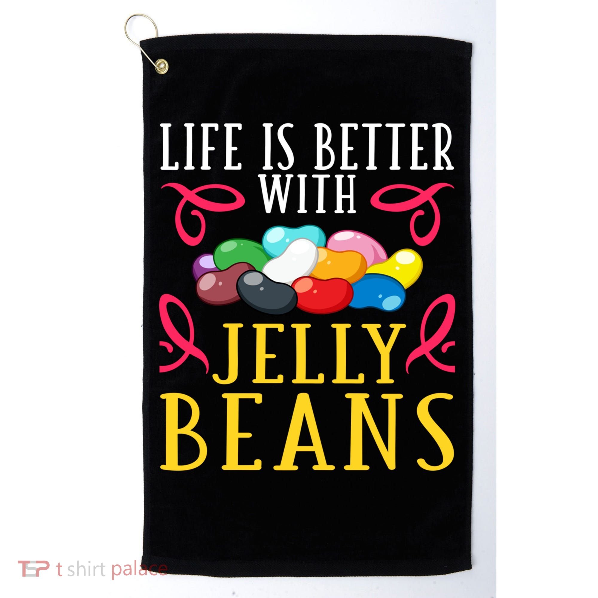 Jelly Bean Candy Beans Vegan Flavors Gift Golf Towel