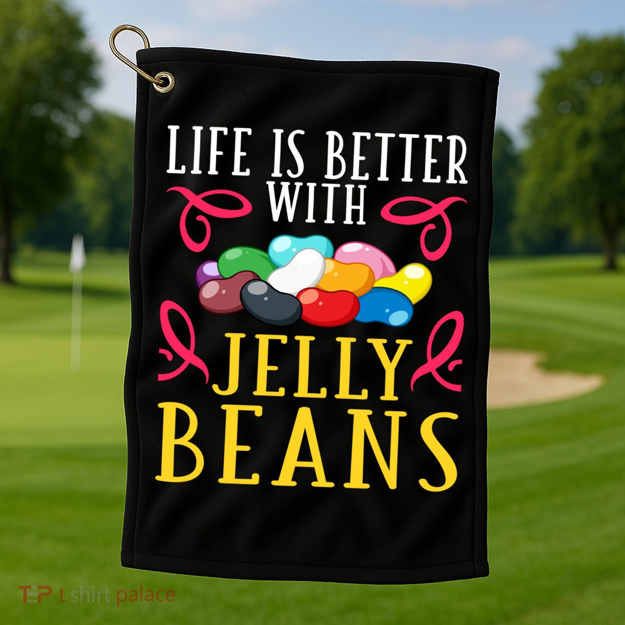 Jelly Bean Candy Beans Vegan Flavors Gift Golf Towel
