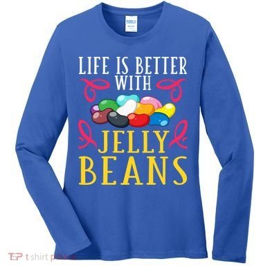 Jelly Bean Candy Beans Vegan Flavors Gift Women's Long Sleeve Shirt