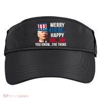 Joe Biden Confused Merry Happy Funny 4th Of July Adult Drive Performance Visor thumb 0