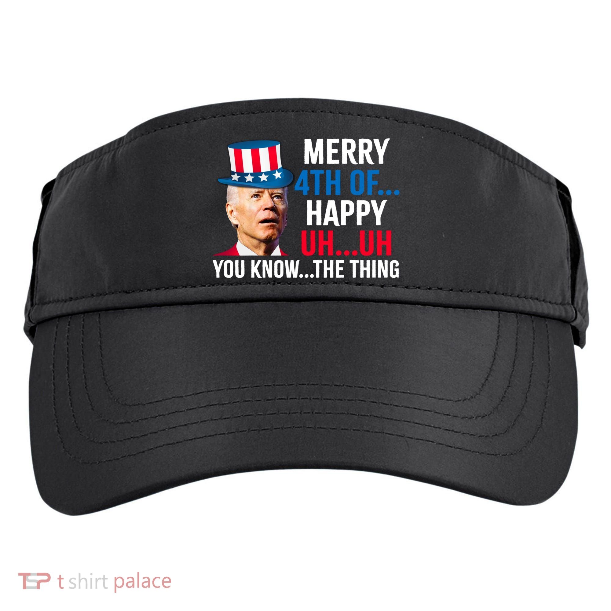 Joe Biden Confused Merry Happy Funny 4th Of July Adult Drive Performance Visor