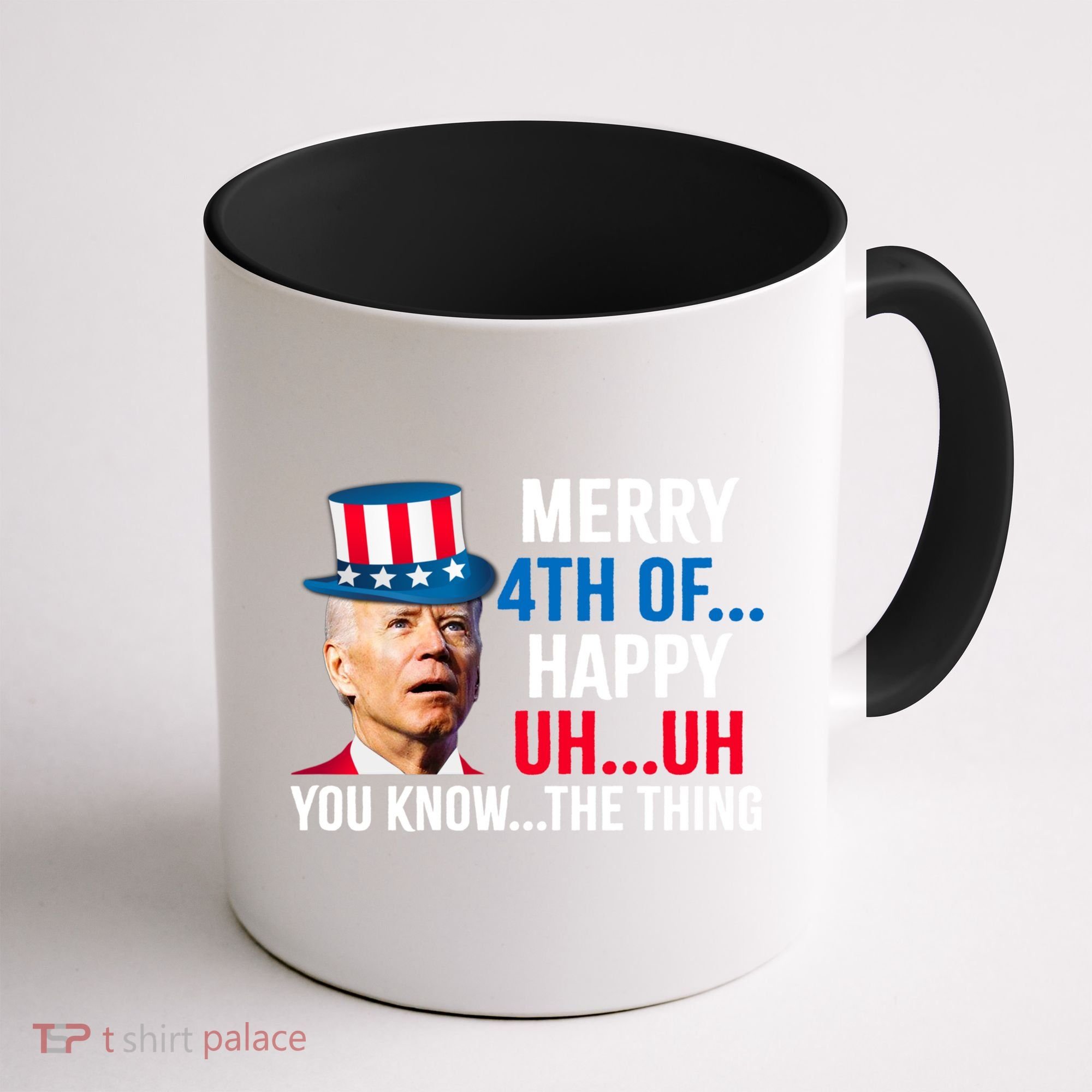 Joe Biden Confused Merry Happy Funny 4th Of July Coffee Mug