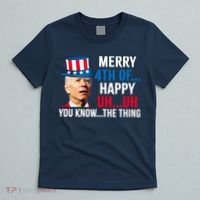 Joe Biden Confused Merry Happy Funny 4th Of July T-Shirt thumb 5