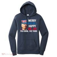 Joe Biden Confused Merry Happy Funny 4th Of July Women's Hoodie thumb 0
