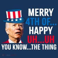 Joe Biden Confused Merry Happy Funny 4th Of July Mousepad thumb 1