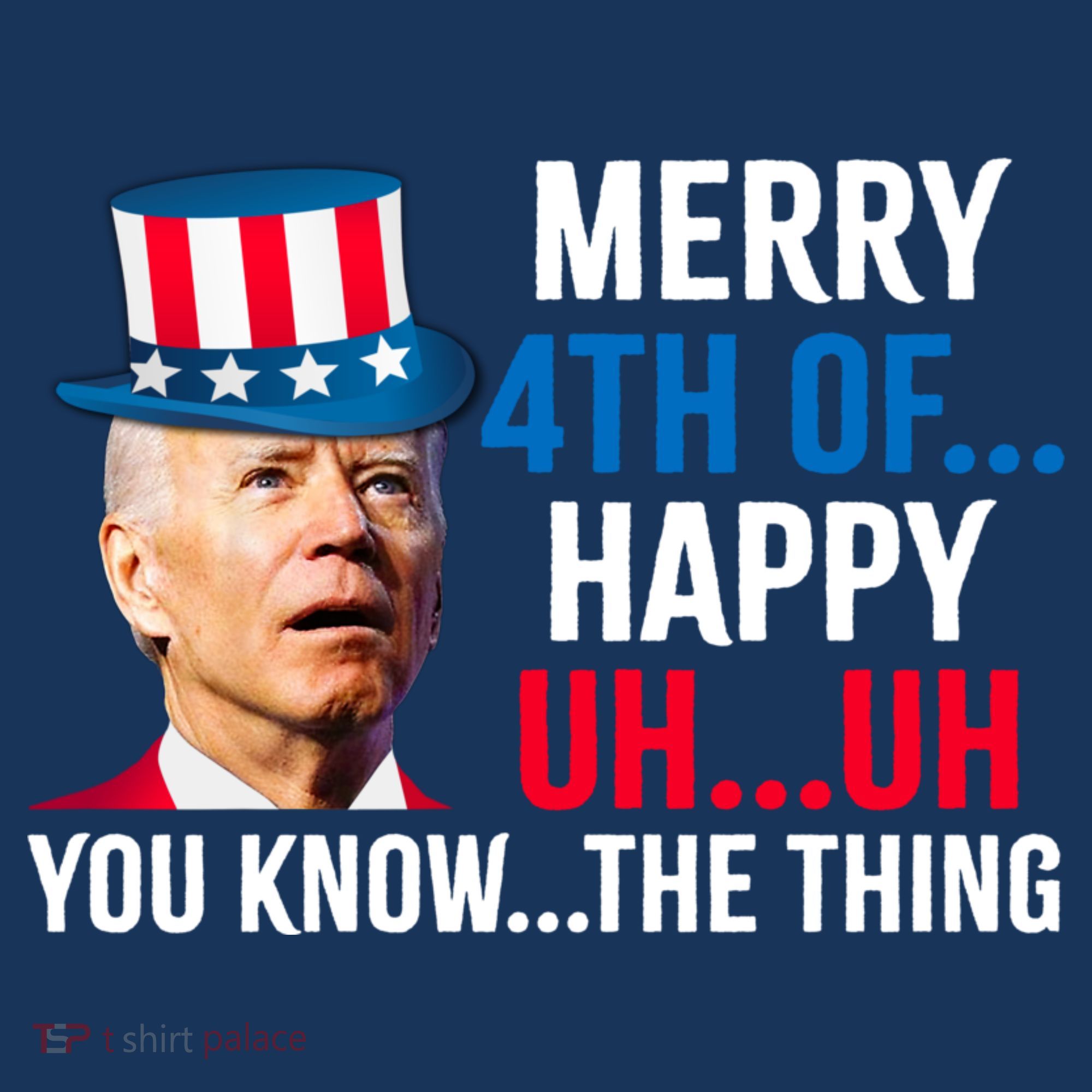 Joe Biden Confused Merry Happy Funny 4th Of July Women's Tank Top