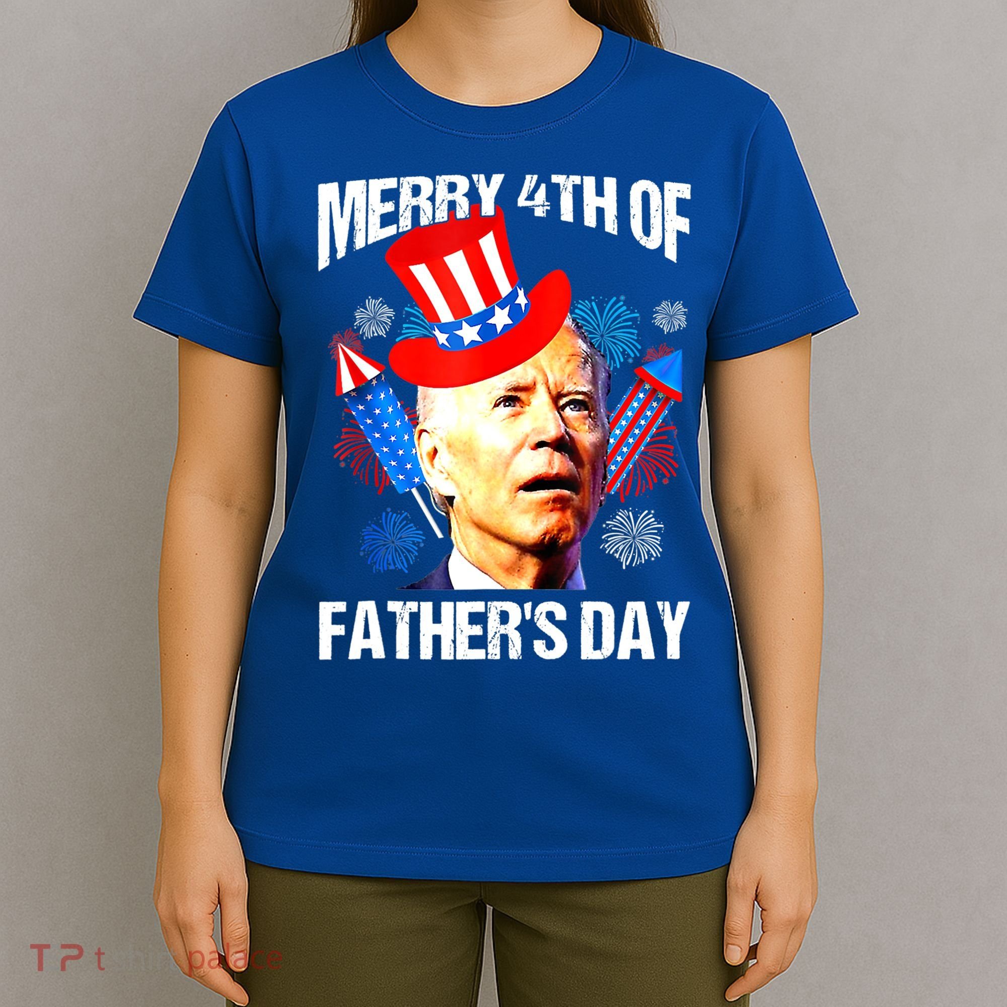 Joe Biden Confused Merry 4th Of Fathers Day Fourth Of July T-Shirt