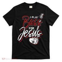 Jesus Bassist Christian Bass Player Bass Guitar T-Shirt thumb 0