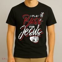 Jesus Bassist Christian Bass Player Bass Guitar T-Shirt thumb 3