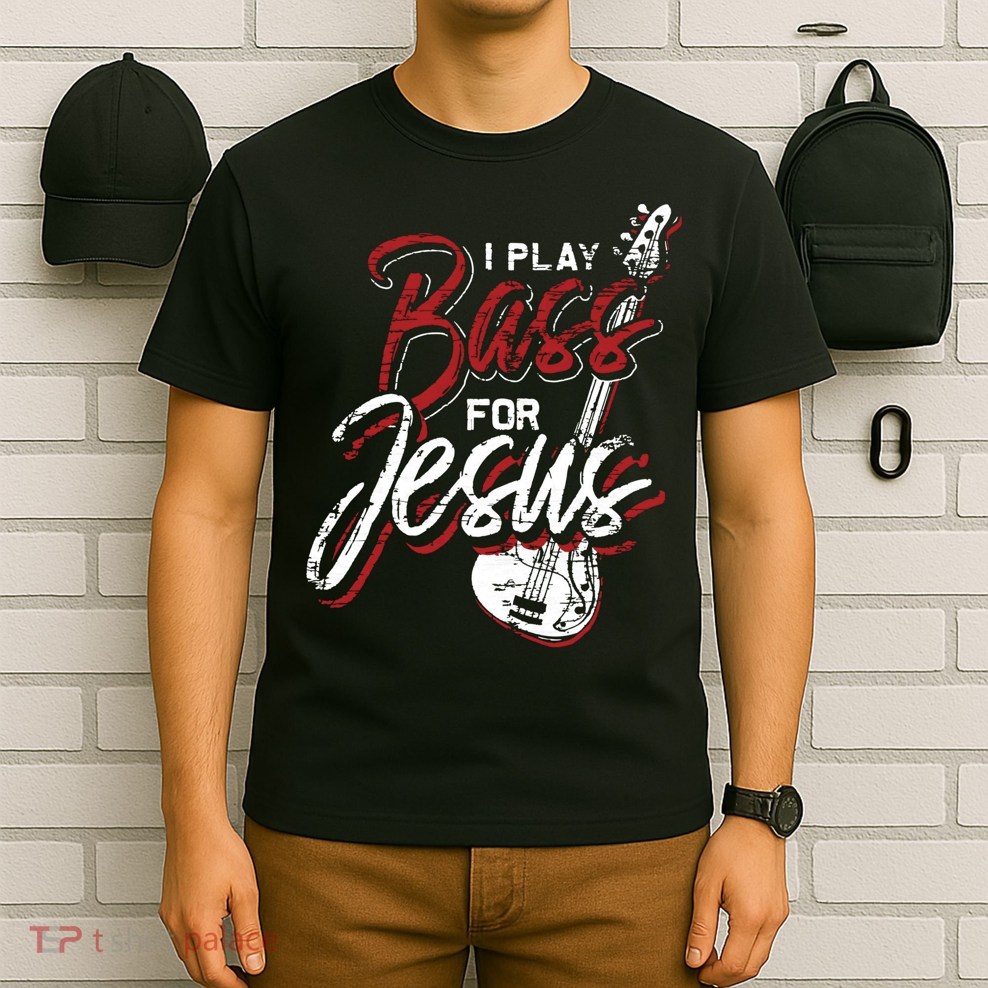 Jesus Bassist Christian Bass Player Bass Guitar T-Shirt