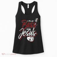 Jesus Bassist Christian Bass Player Bass Guitar Women's Tank Top thumb 0