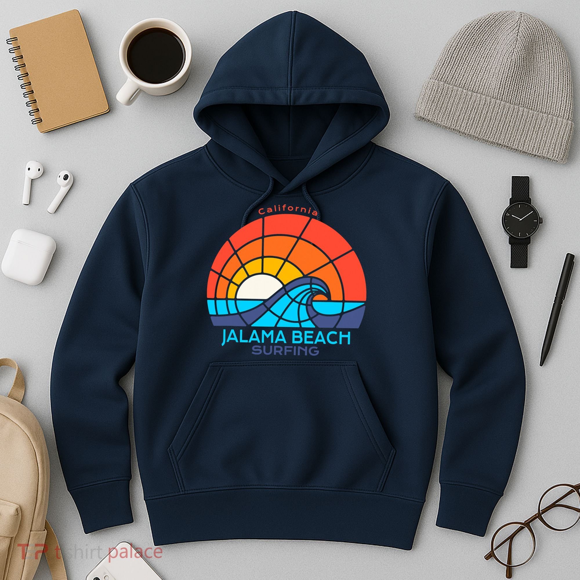 Jalama Beach California Surfing Beach Hoodie