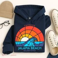 Jalama Beach California Surfing Beach Hoodie thumb 4