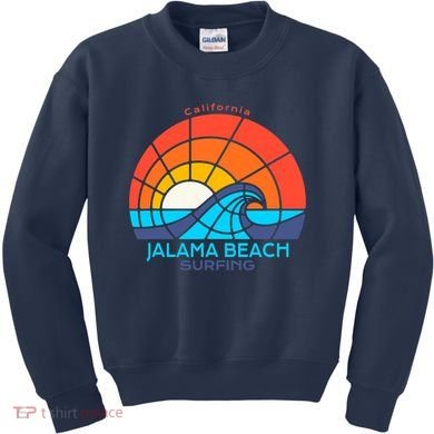 Jalama Beach California Surfing Beach Kids Sweatshirt