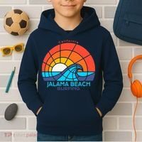 Jalama Beach California Surfing Beach Kids Hoodie thumb 2