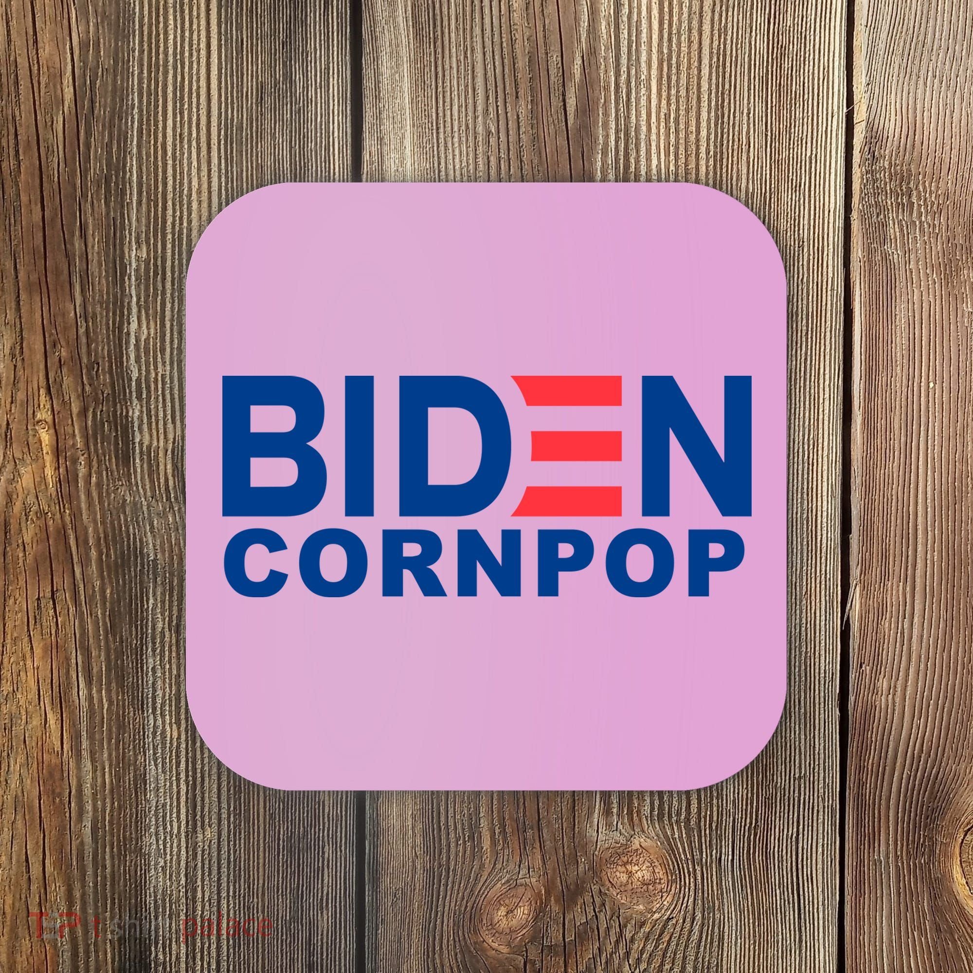 Joe Biden Corn Pop Funny Coaster