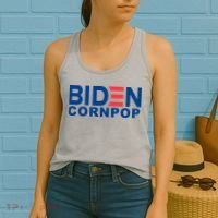 Joe Biden Corn Pop Funny Women's Tank Top thumb 2