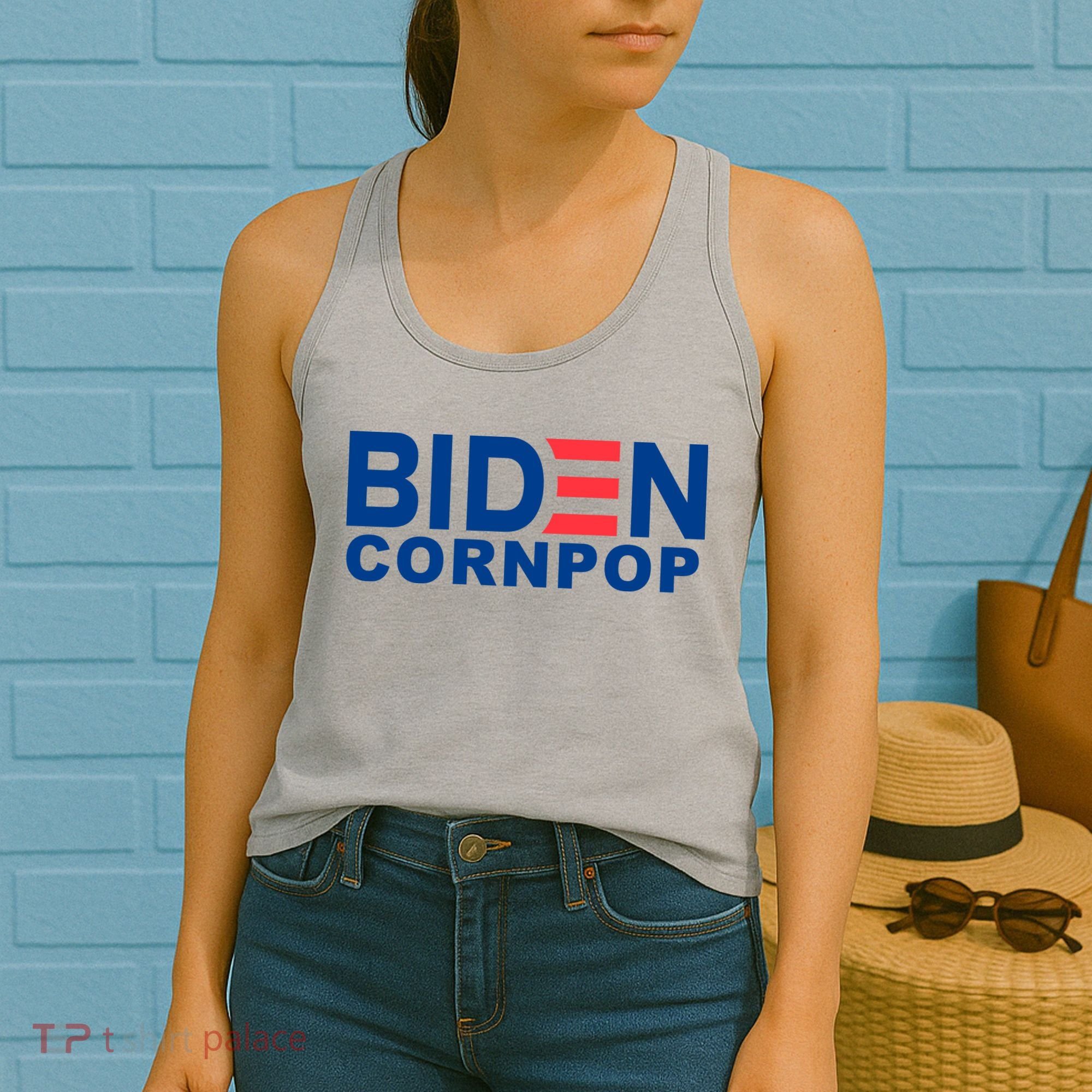 Joe Biden Corn Pop Funny Women's Tank Top