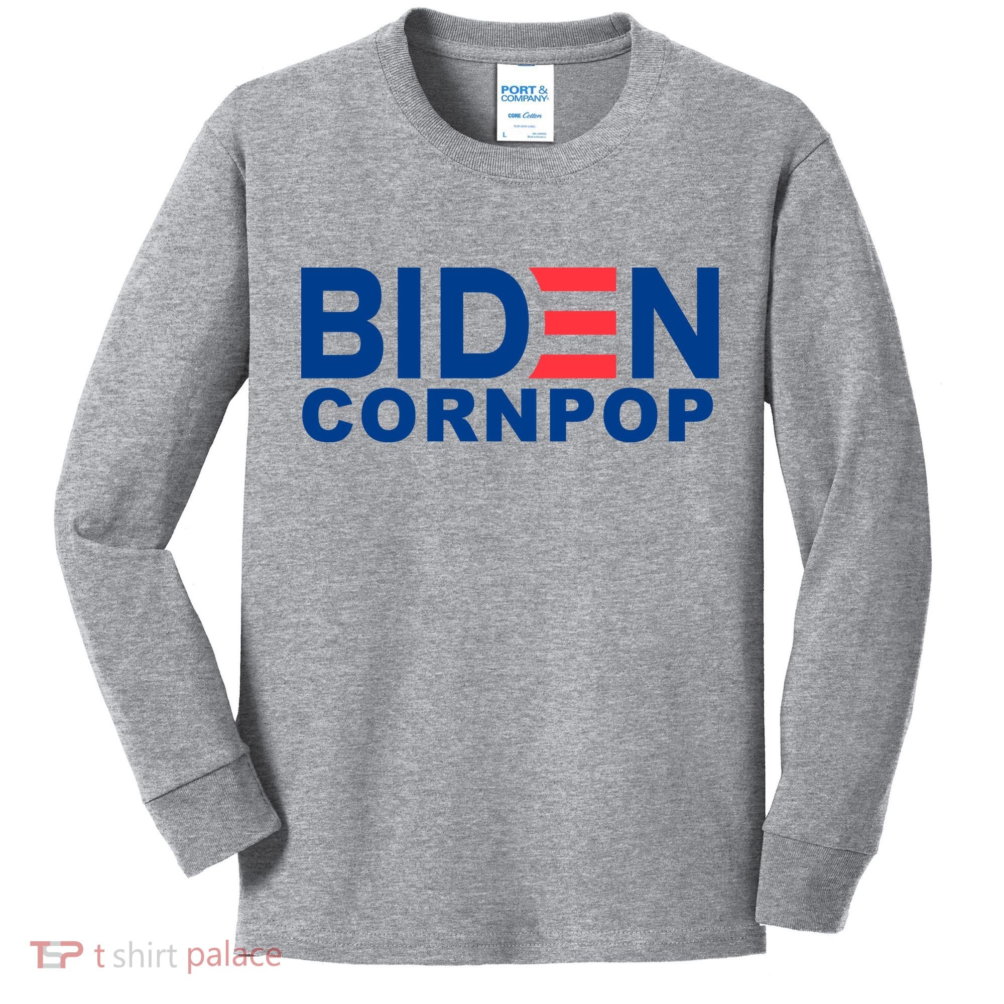 Joe Biden Corn Pop Funny Kids Long Sleeve Shirt