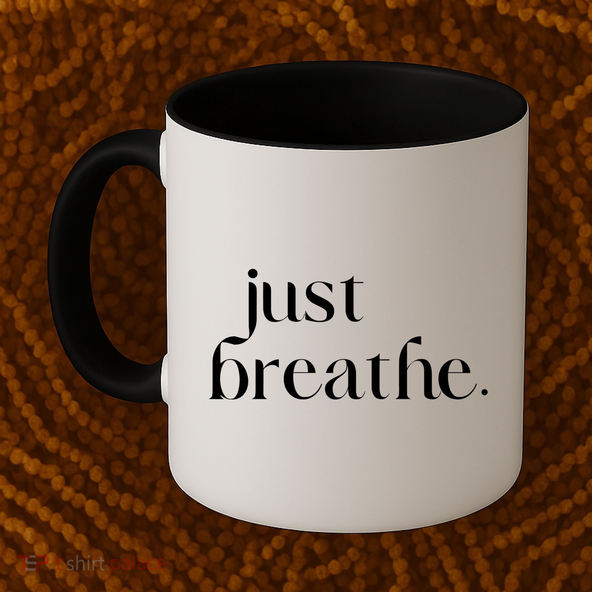 Just Breathe Cute Graphic Mindfulness Meditation Yoga Funny Gift Coffee Mug