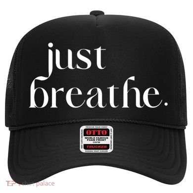 Just Breathe Cute Graphic Mindfulness Meditation Yoga Funny Gift Hat