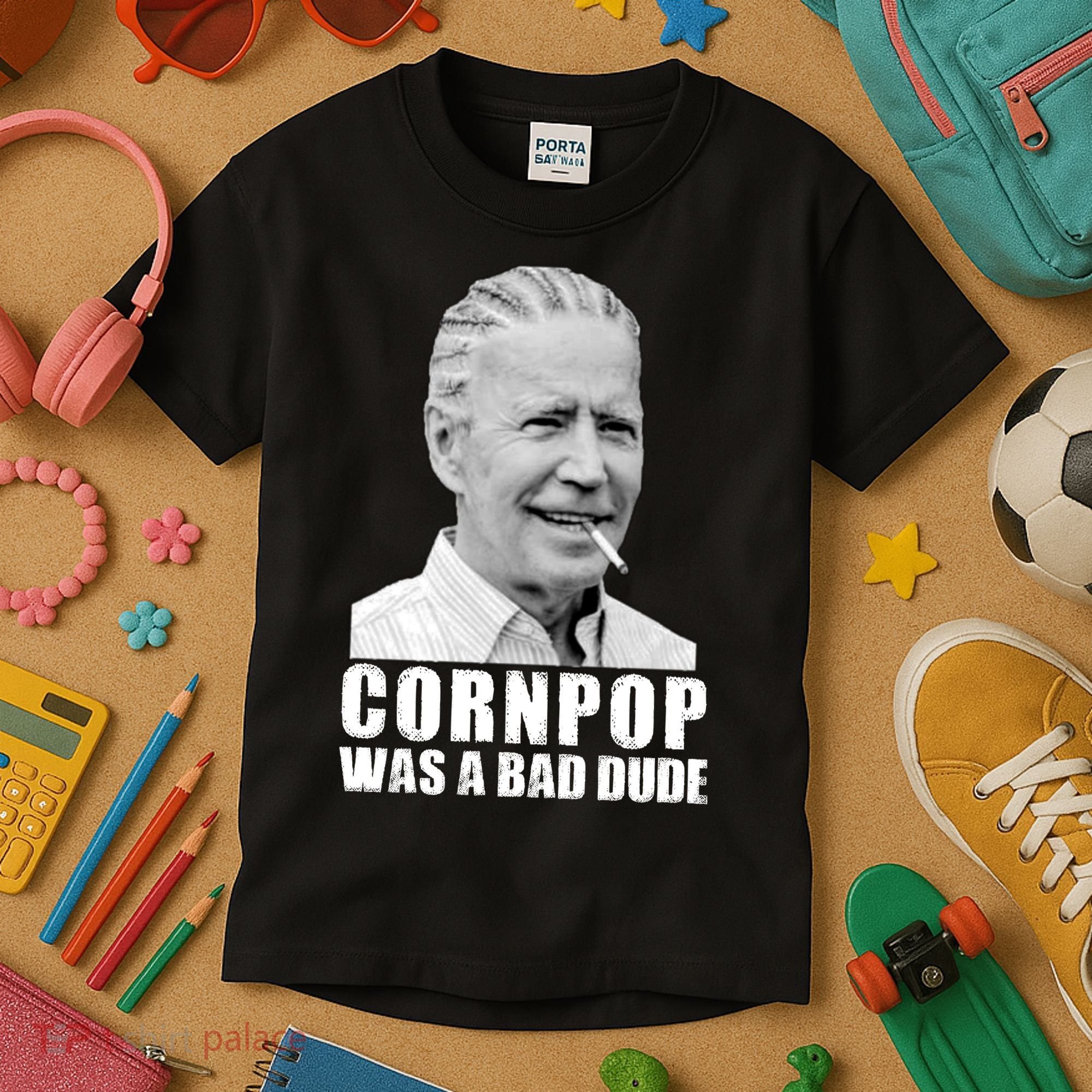Joe Biden Cornpop Was A Bad Dude Kids T-Shirt