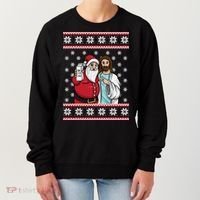 Jingle Bros Christmas Drinking Party Santa Jesus Rum Lovers Women's Sweatshirt thumb 0