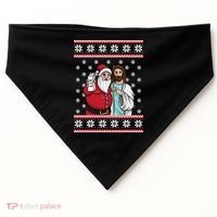 Jingle Bros Christmas Drinking Party Santa Jesus Rum Lovers USA-Made Doggie Bandana thumb 0