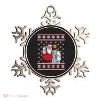 Jingle Bros Christmas Drinking Party Santa Jesus Rum Lovers Ornament thumb 0