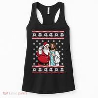 Jingle Bros Christmas Drinking Party Santa Jesus Rum Lovers Women's Tank Top thumb 0