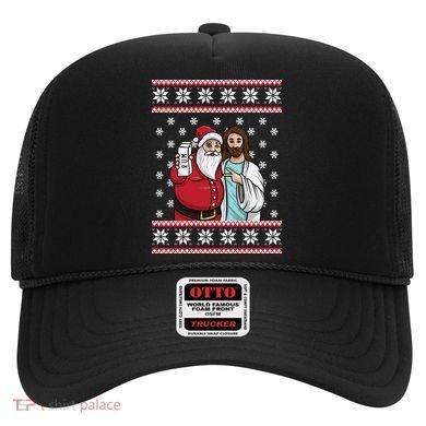 Jingle Bros Christmas Drinking Party Santa Jesus Rum Lovers Hat