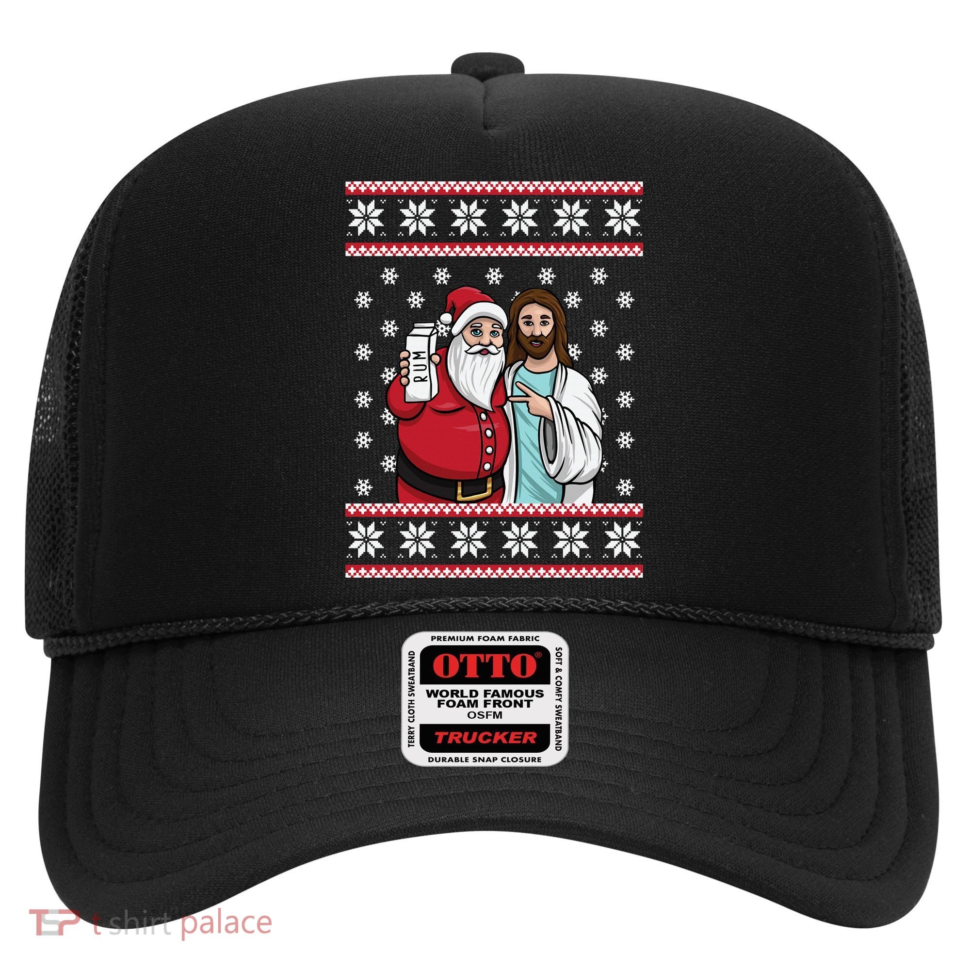 Jingle Bros Christmas Drinking Party Santa Jesus Rum Lovers Hat