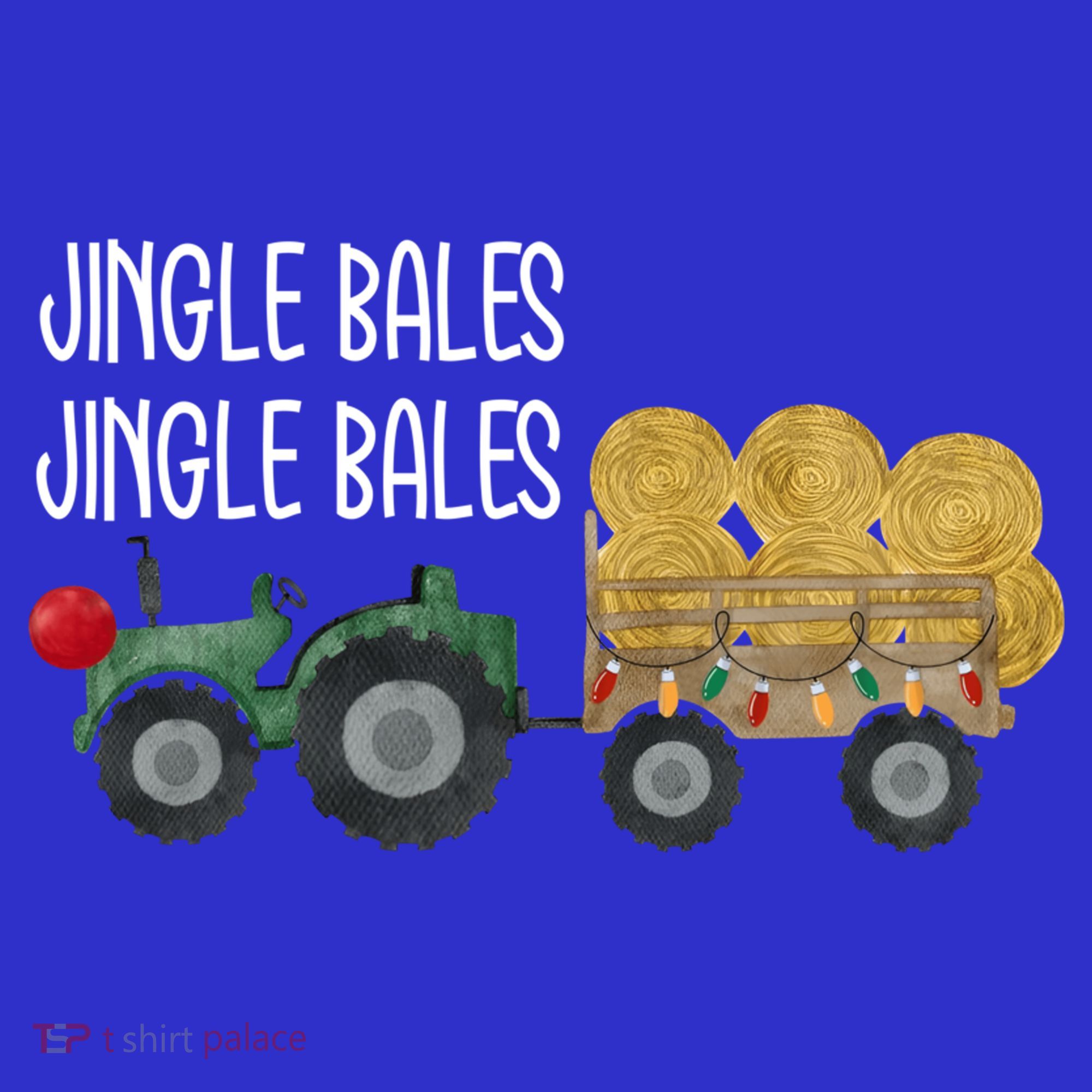 Jingle Bales Christmas Tree Tractor Farmer Farming Family Gift Women's Tank Top