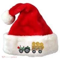 Jingle Bales Christmas Tree Tractor Farmer Farming Family Gift Santa Hat thumb 0