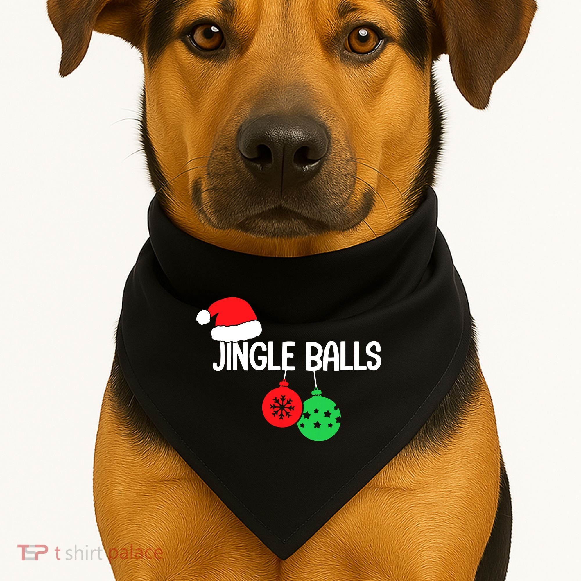 Jingle Balls Christmas  Matching Couple Chestnuts USA-Made Doggie Bandana