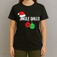 Jingle Balls Christmas  Matching Couple Chestnuts T-Shirt thumb 4