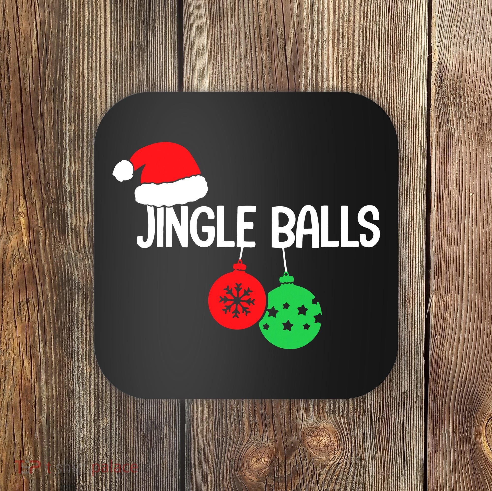 Jingle Balls Christmas  Matching Couple Chestnuts Coaster
