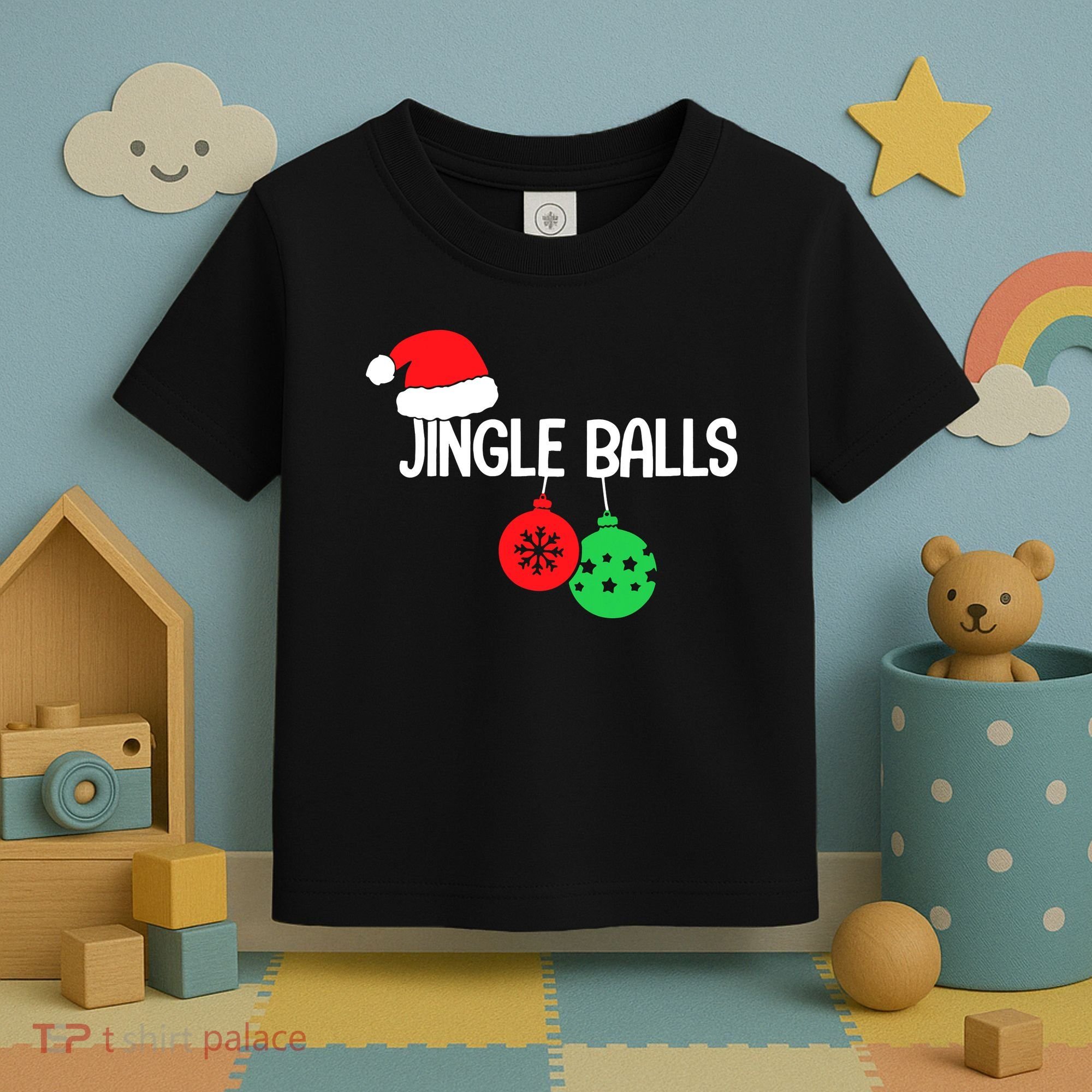 Jingle Balls Christmas  Matching Couple Chestnuts Toddler T-Shirt