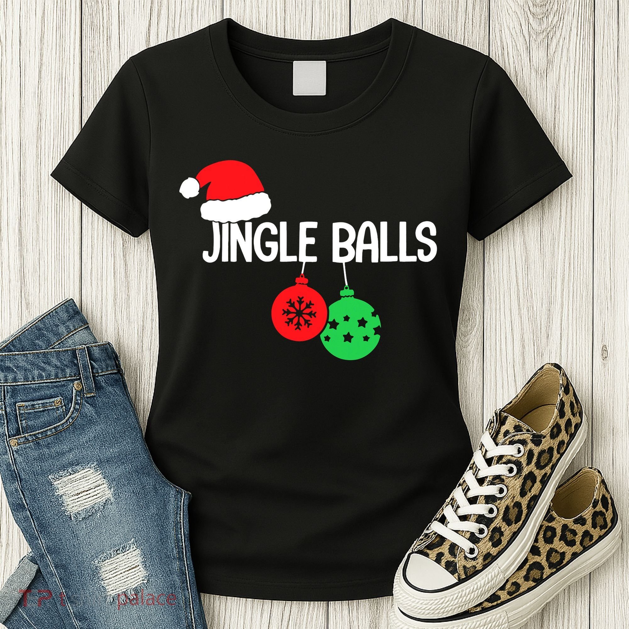 Jingle Balls Christmas  Matching Couple Chestnuts Women's T-Shirt