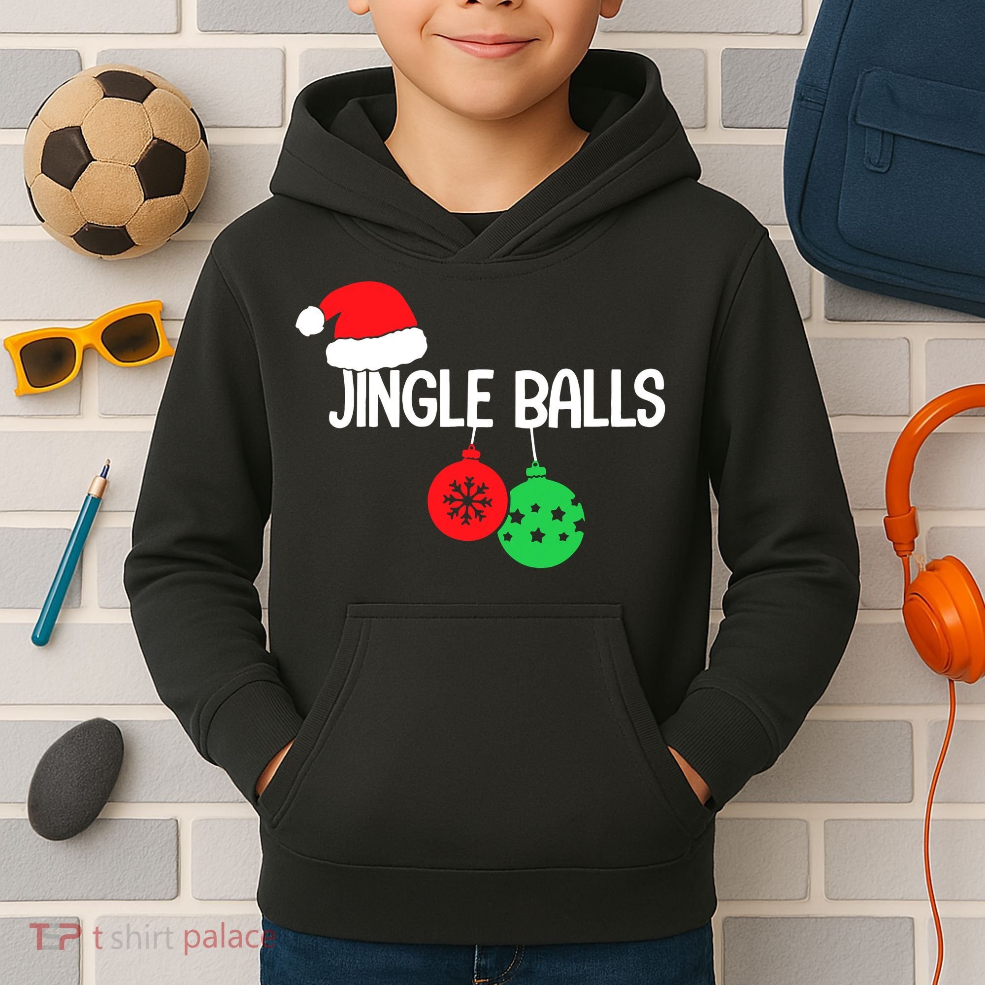 Jingle Balls Christmas  Matching Couple Chestnuts Kids Hoodie