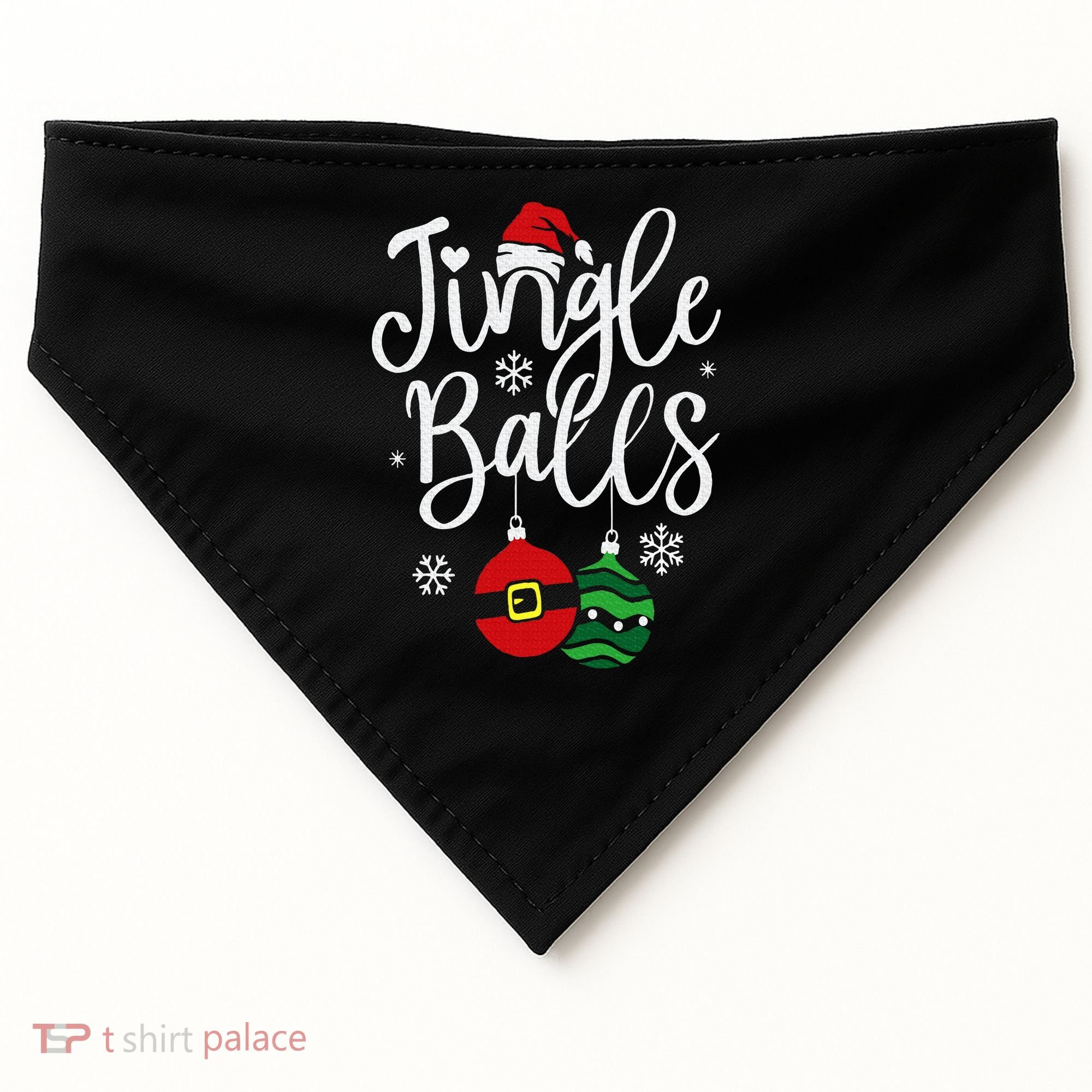 Jingle Balls Christmas Chest Nuts Matching Couple Chestnuts USA-Made Doggie Bandana