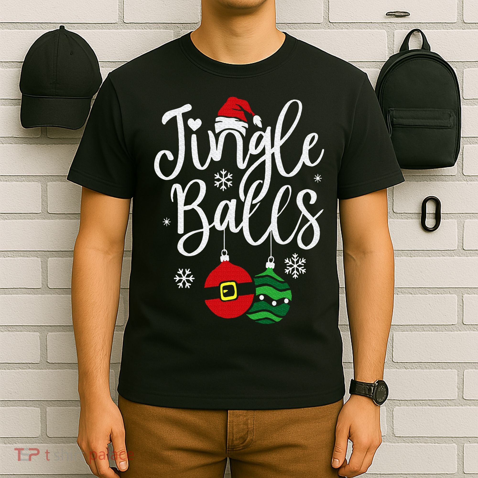 Jingle Balls Christmas Chest Nuts Matching Couple Chestnuts T-Shirt